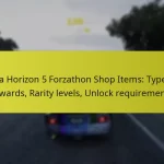 Forza Horizon 5 Forzathon Shop Items: Types of rewards, Rarity levels, Unlock requirements
