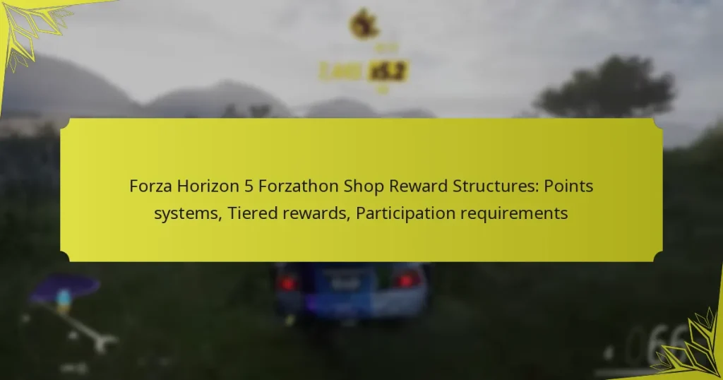 Forza Horizon 5 Forzathon Shop Reward Structures: Points systems, Tiered rewards, Participation requirements