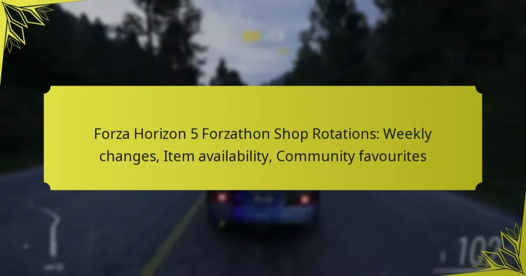 Forza Horizon 5 Forzathon Shop Rotations: Weekly changes, Item availability, Community favourites