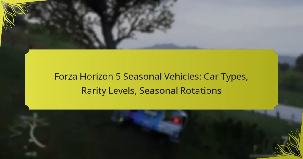 Forza Horizon 5 Seasonal Vehicles: Car Types, Rarity Levels, Seasonal Rotations