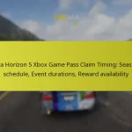 Forza Horizon 5 Xbox Game Pass Claim Timing: Seasonal schedule, Event durations, Reward availability
