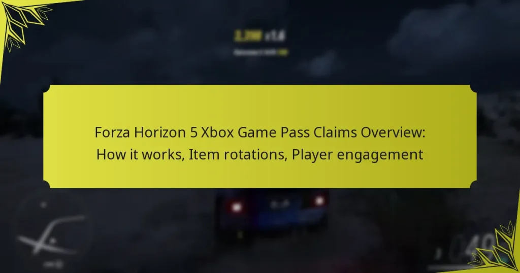 Forza Horizon 5 Xbox Game Pass Claims Overview: How it works, Item rotations, Player engagement