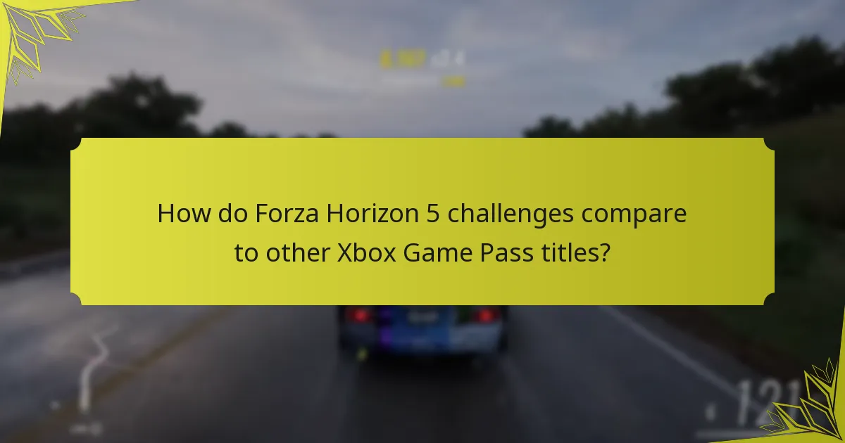 What are the reward tiers for Forza Horizon 5 Xbox Game Pass challenges?